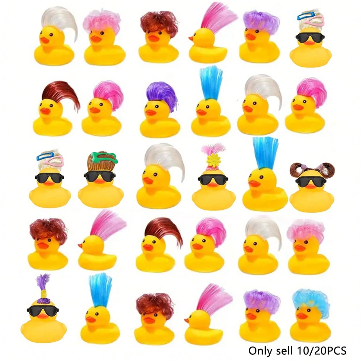 10/20 Pcs Yellow Mini Rubber Duck Bath Toys, Cute & Fun Bathtub Toys, Great Gift For Boys And Girls