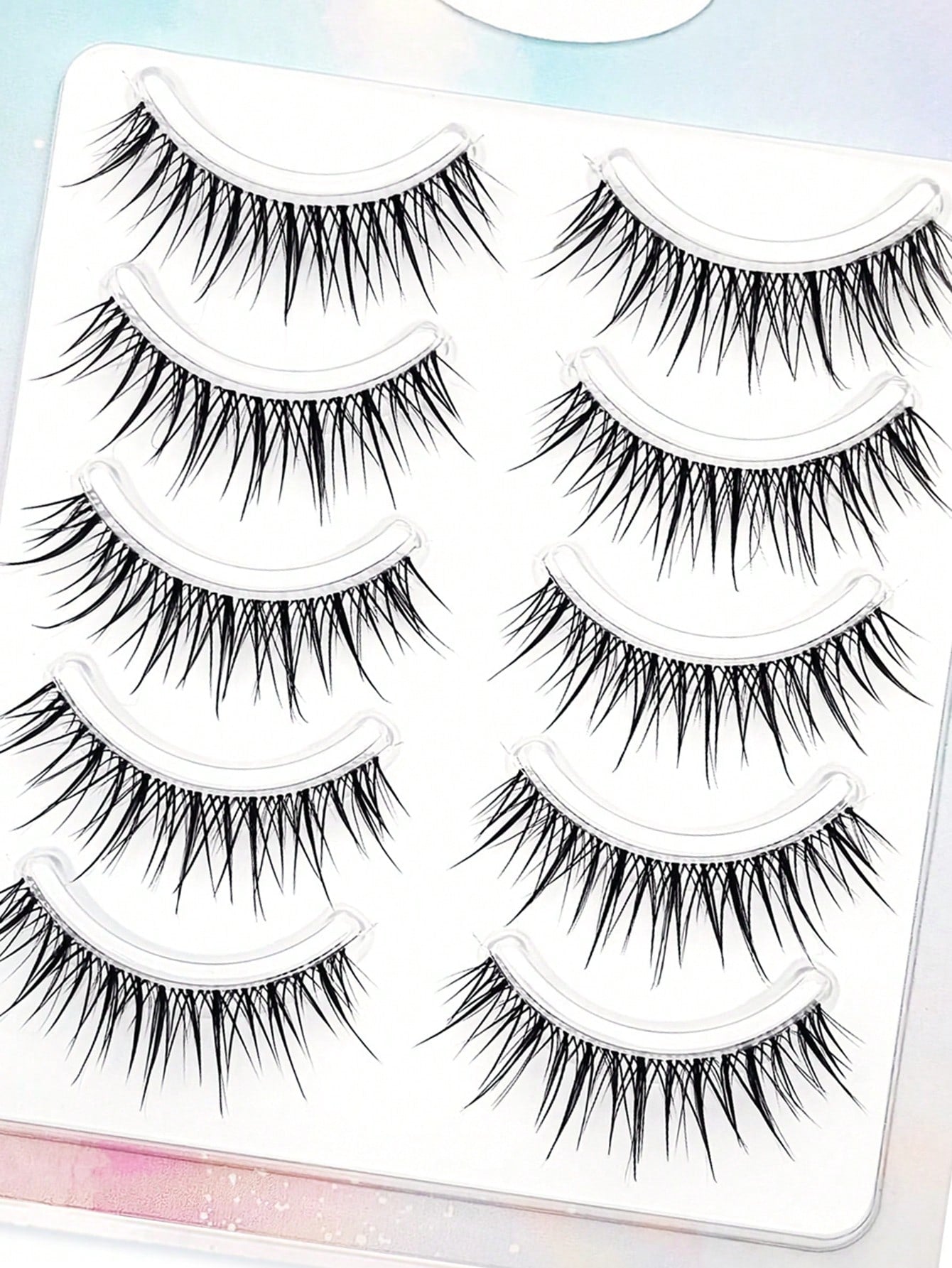 10pcs/Pack Lightweight Luxury Thai Style False Eyelashes, Natural Transparent Lash Strip, Super Realistic For Beginners Strip Lashes,Lashes,Eyelashes,Fake Lashes