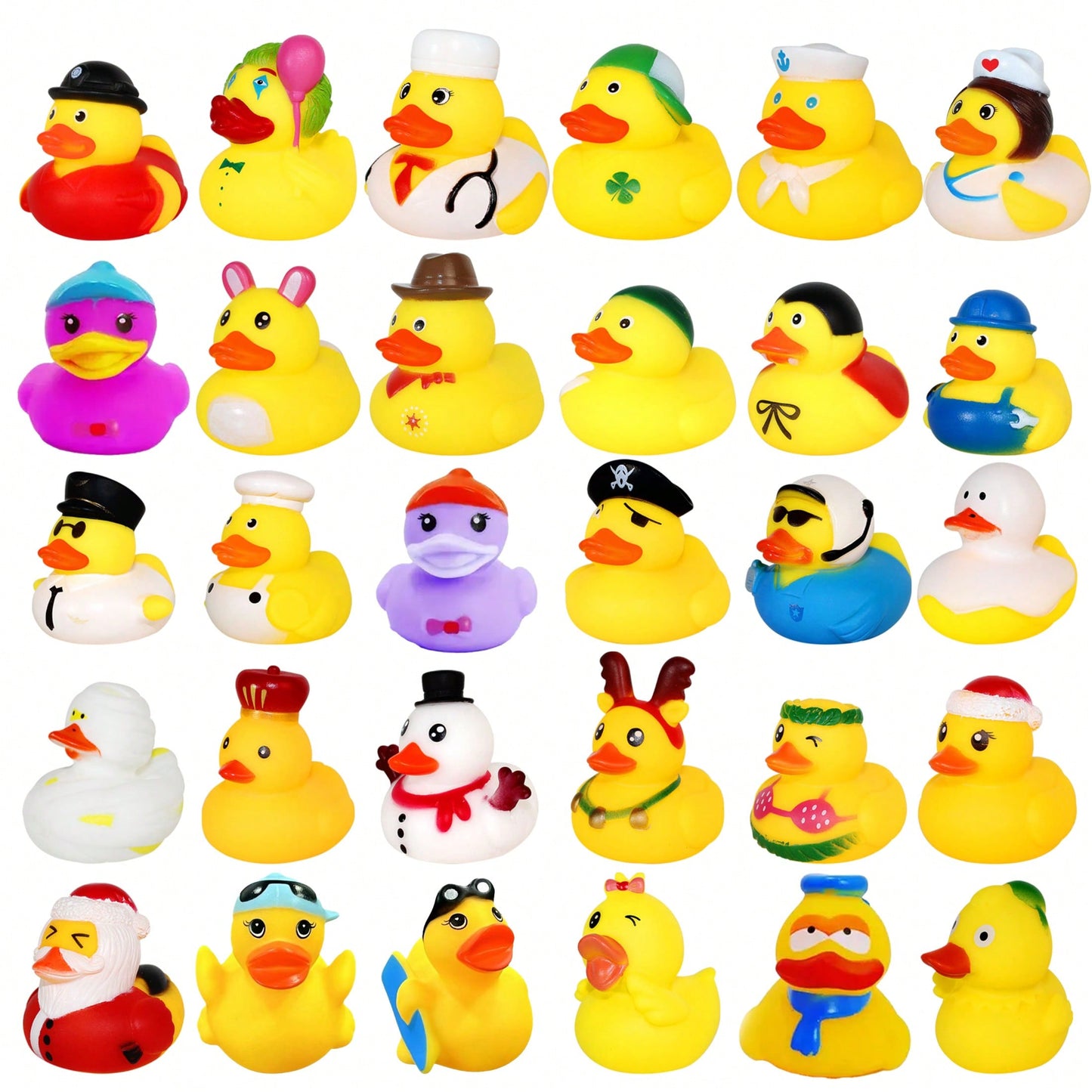 12/24/30pcs Multi-Style Small Gift Duck Figurines, Event Party Supplies, Suitable For New Year, Summer, Graduation Season, Holiday Party Gift Bag Fillers, Summer Beach, Cruise, Car Decoration