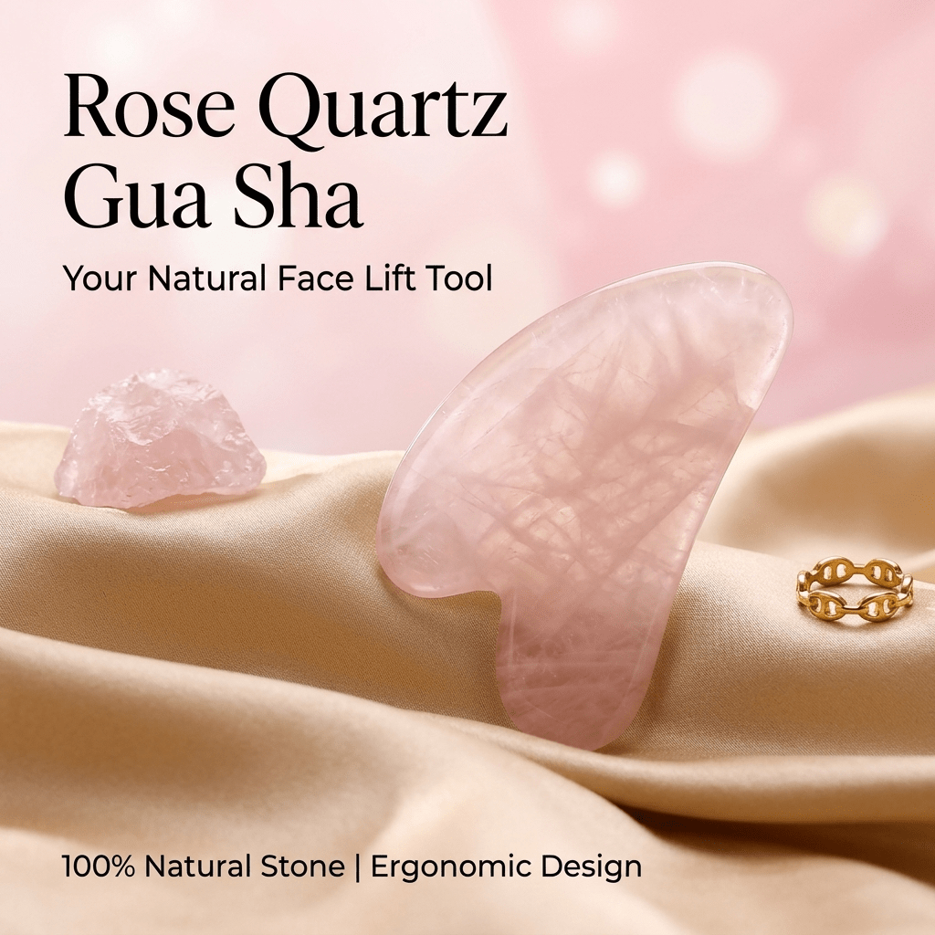1pc Heart-Shaped Rose Quartz Gua Sha Tool, Smooth Facial Massage And Skincare Stone For Face, Jawline, Eyes, Neck And Body, Manual Sculpting, Depuffing And Muscle Relaxation Scraping Board, Portable S