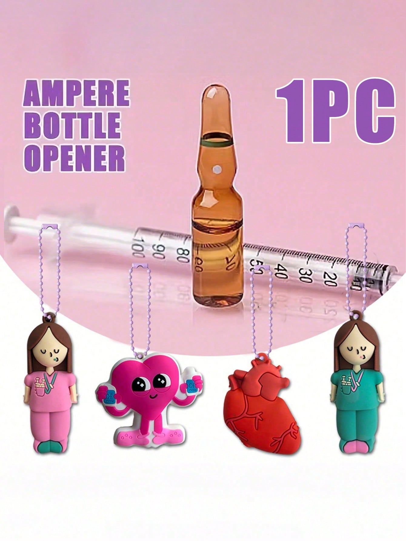 1pc Portable Ampoule Opener, Can Be Used As A Keychain, Compact And Convenient, Suitable For Ampoules, Small Bottles, Medicines, Samples, Suitable For Travel, Camping, Home Healthcare, Suitable For Do