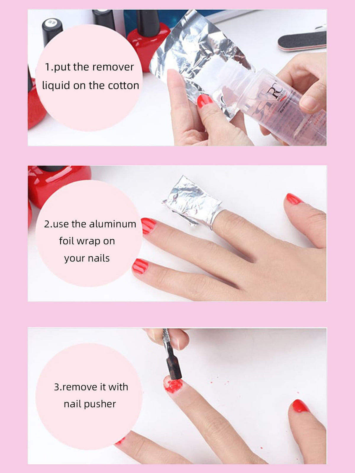200pcs/Pack Nail Remover Foil Wraps