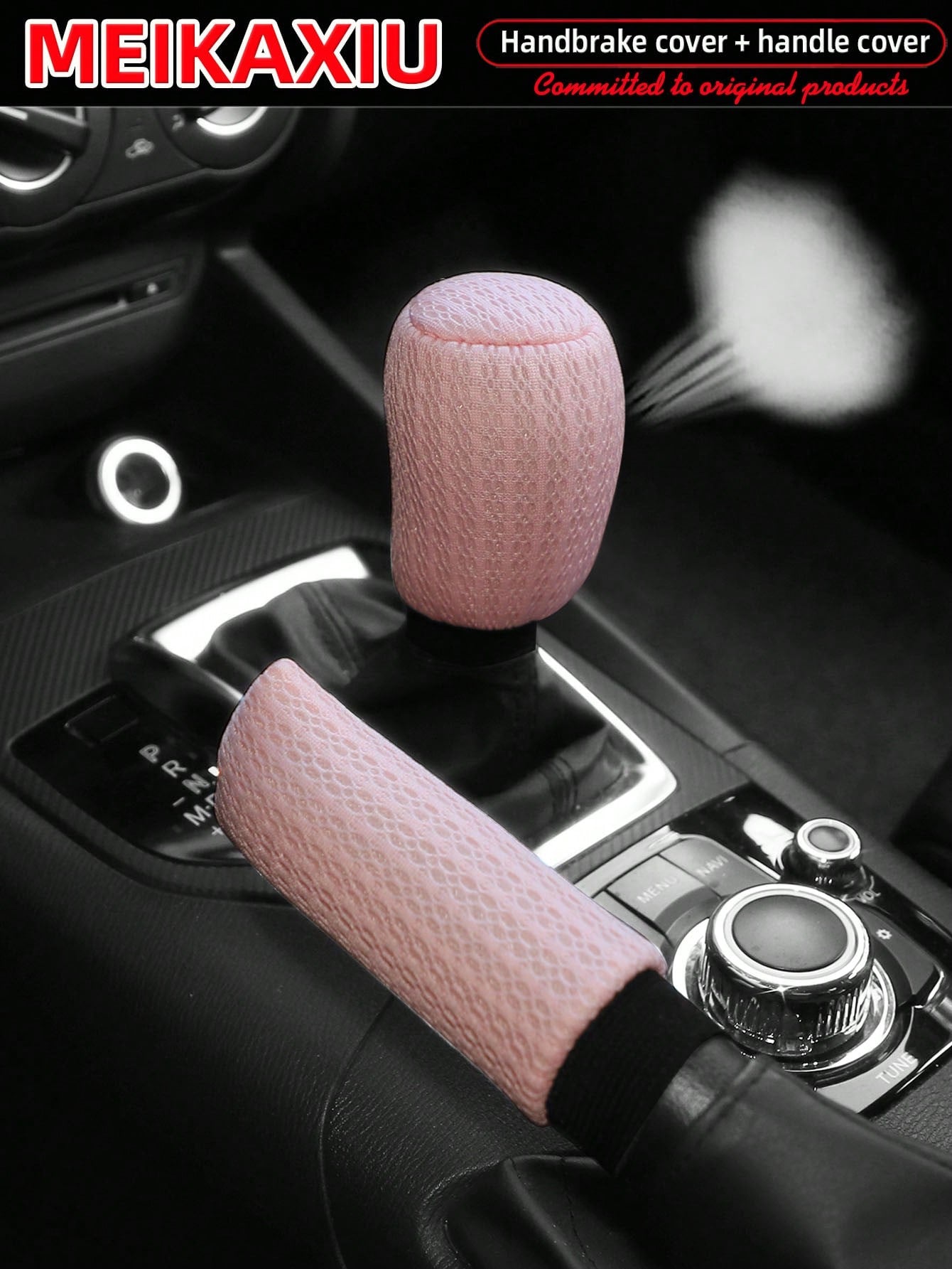 2pcs/Set New Breathable Summer Mesh Handbrake Gear Shift Cover Car Decorative Accessories