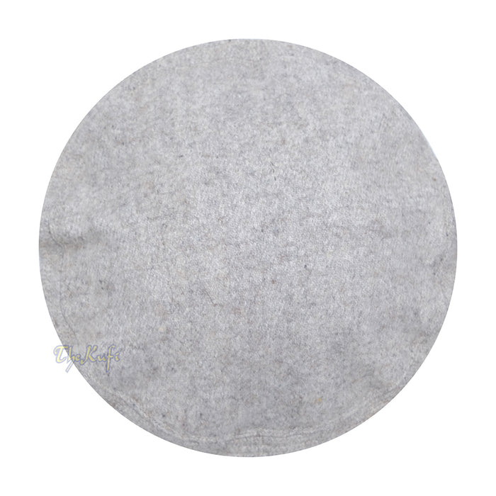 Afghani Hat Light Gray Stretchable Faux Wool Pakol Mujahidin Soft Traditional-style Kufi