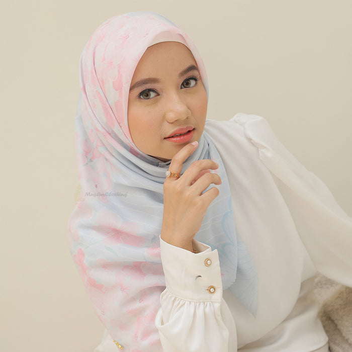 Aisyah Scarves® Blue Nuruu Series Ultrafine Voal Scarf Hijab