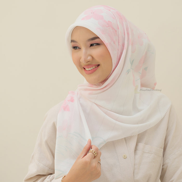 Aisyah Scarves® White Nuruu Series Ultrafine Voal Scarf Hijab