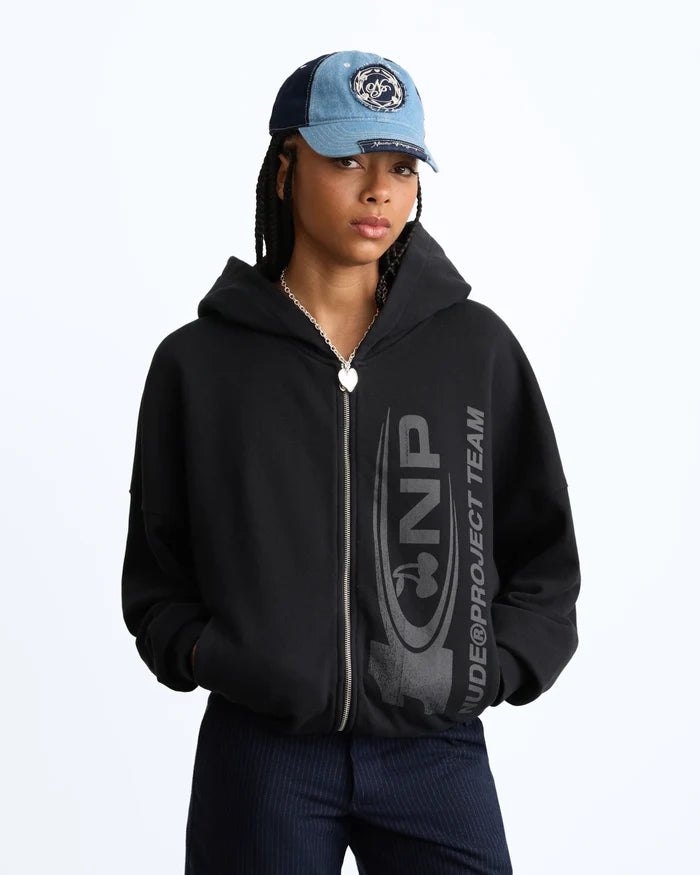 Ayrton Zip-Up Hoodie Black