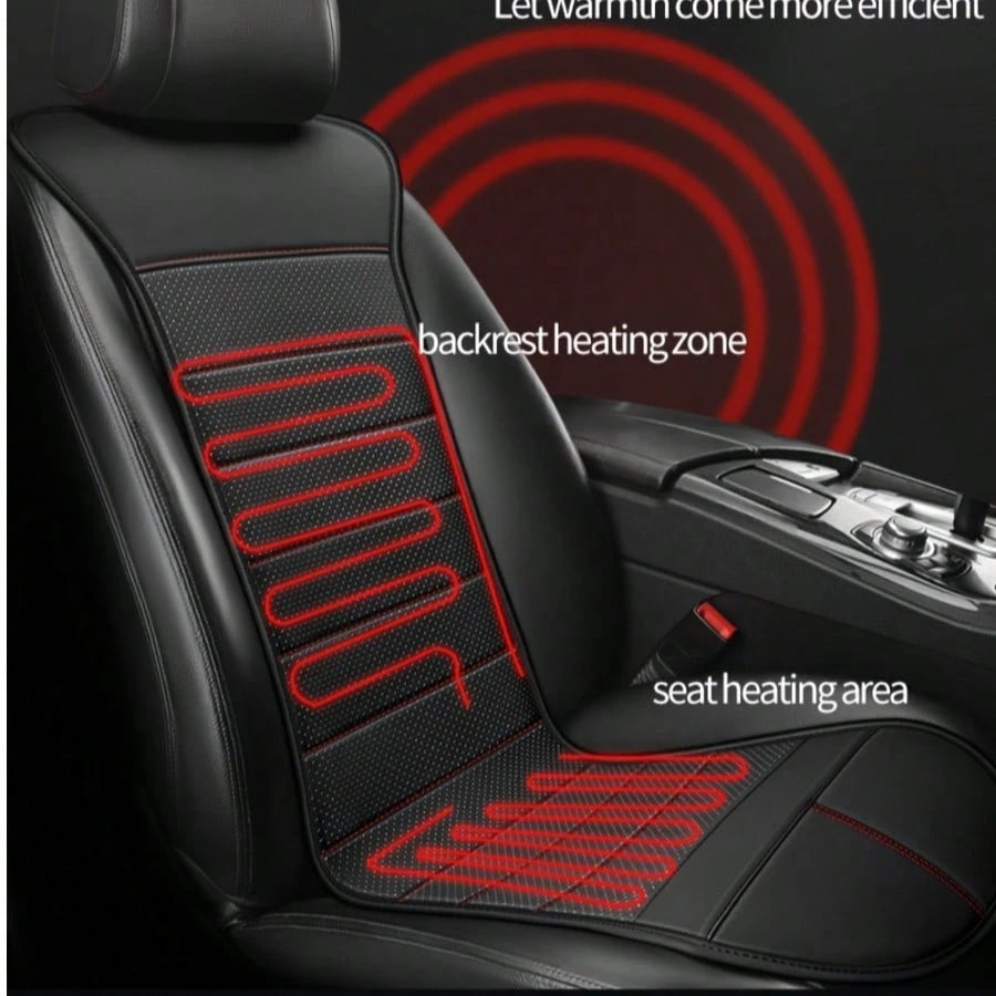 Car Heating Cushion 12V/24V Universal Winter Keep Warm Cushion Interior Heated Cushion Seat Back Heating Blanket