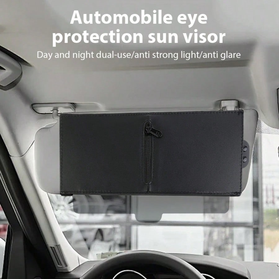 Car Sunshade,Polarized Sun Visor For Car With Zipper Slider, Upgraded Car Sun Visor Extension With PC Lens And Side Sunshade,Anti-Glare Car Visor For Driving,UV-Filtering/Protection,Universal For Most