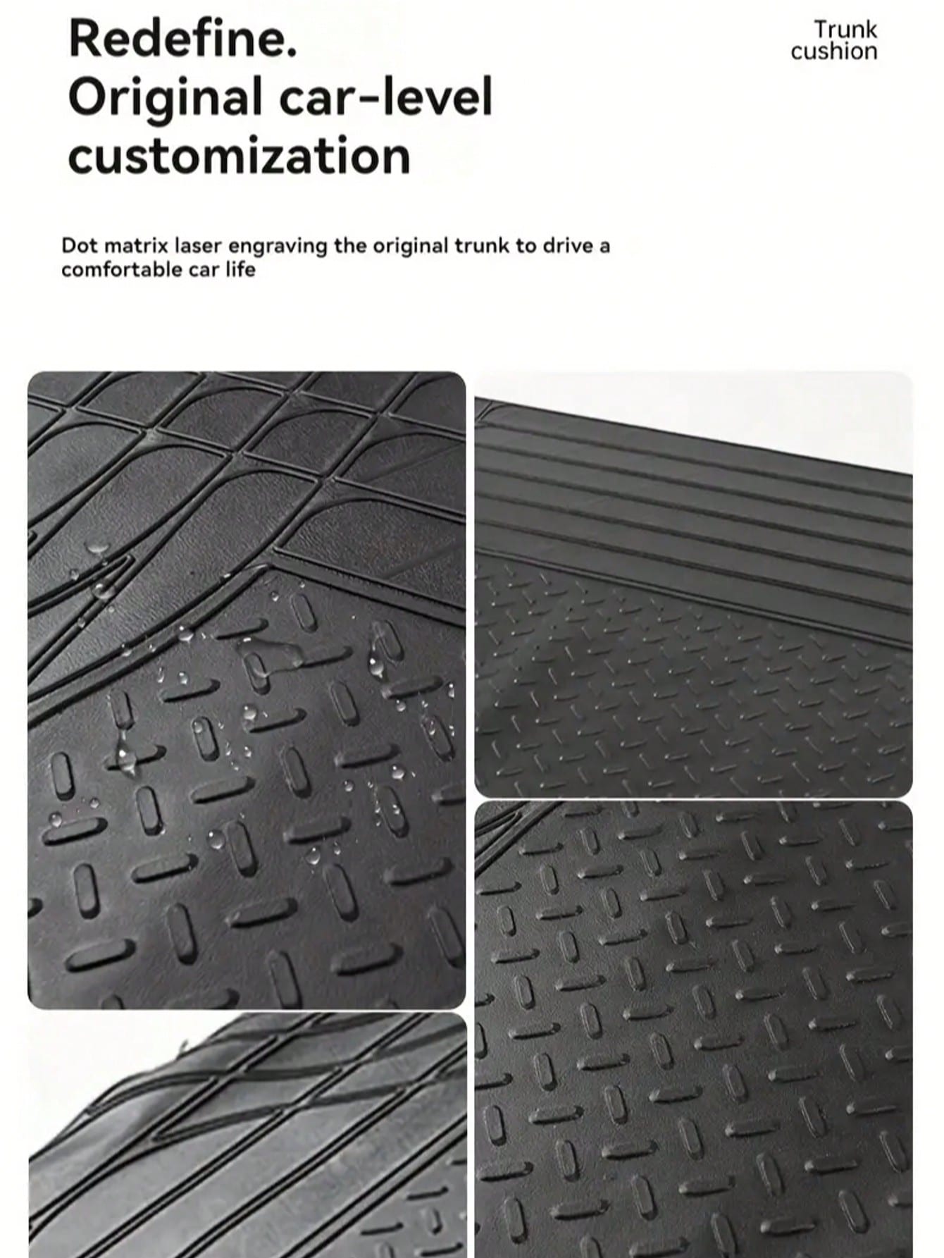 Car Trunk Mat PVC Waterproof And Cuttable Universal Mat Wear-Resistant And Waterproof Car Interior Mat Anti Slip Trunk Mat,Easy To Clean, Keep Clean, Essential Tools And Decorations For Cars