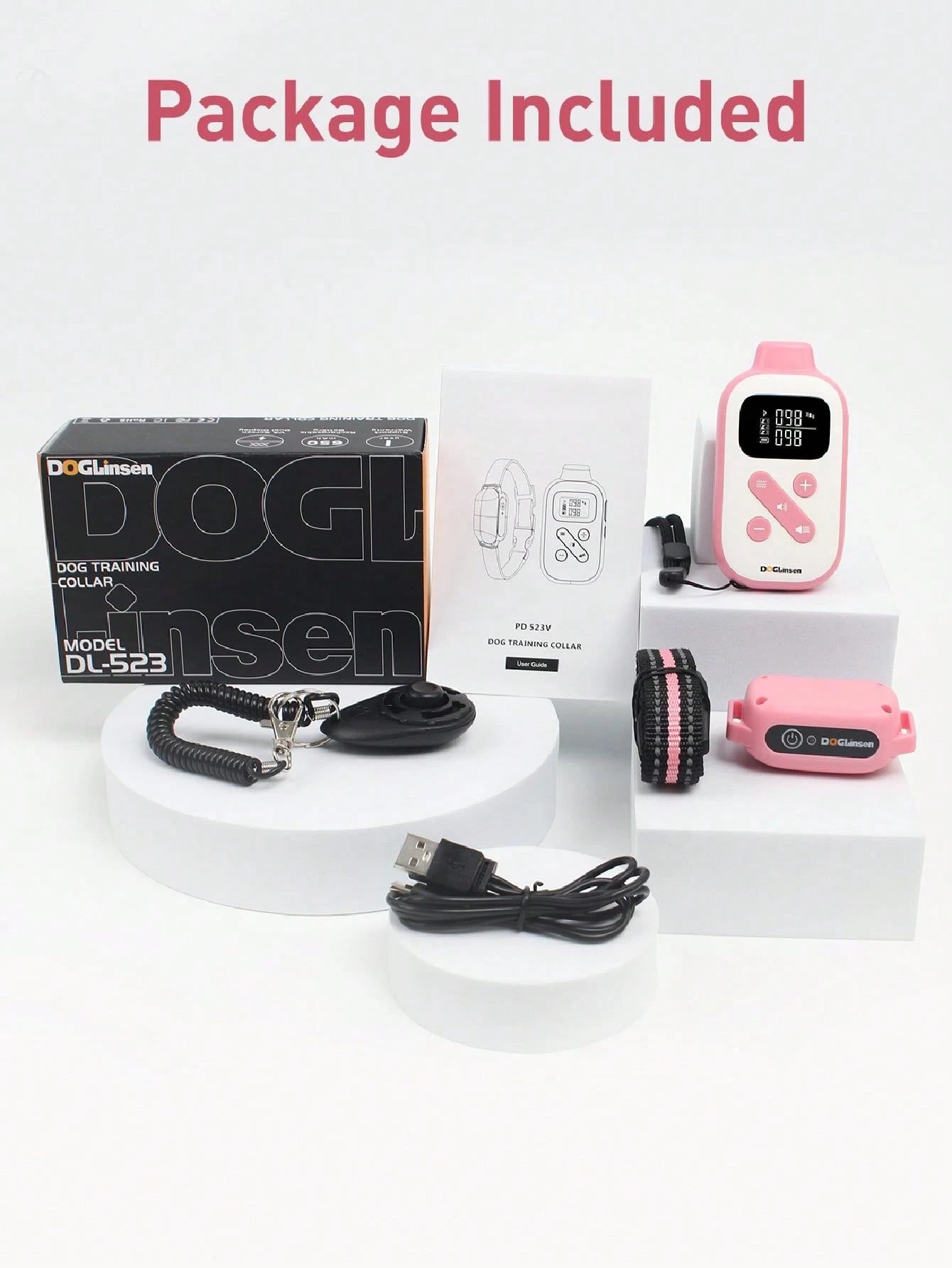 DOGLinsen No Shock Dog Lover Gift And Dog Mom Love Training Collar, Beep And Vibrating Dog Lover Gift And Dog Mom Love Collar No Shock, No Shock Dog Lover Gift And Dog Mom Love Collar With Remote 2800