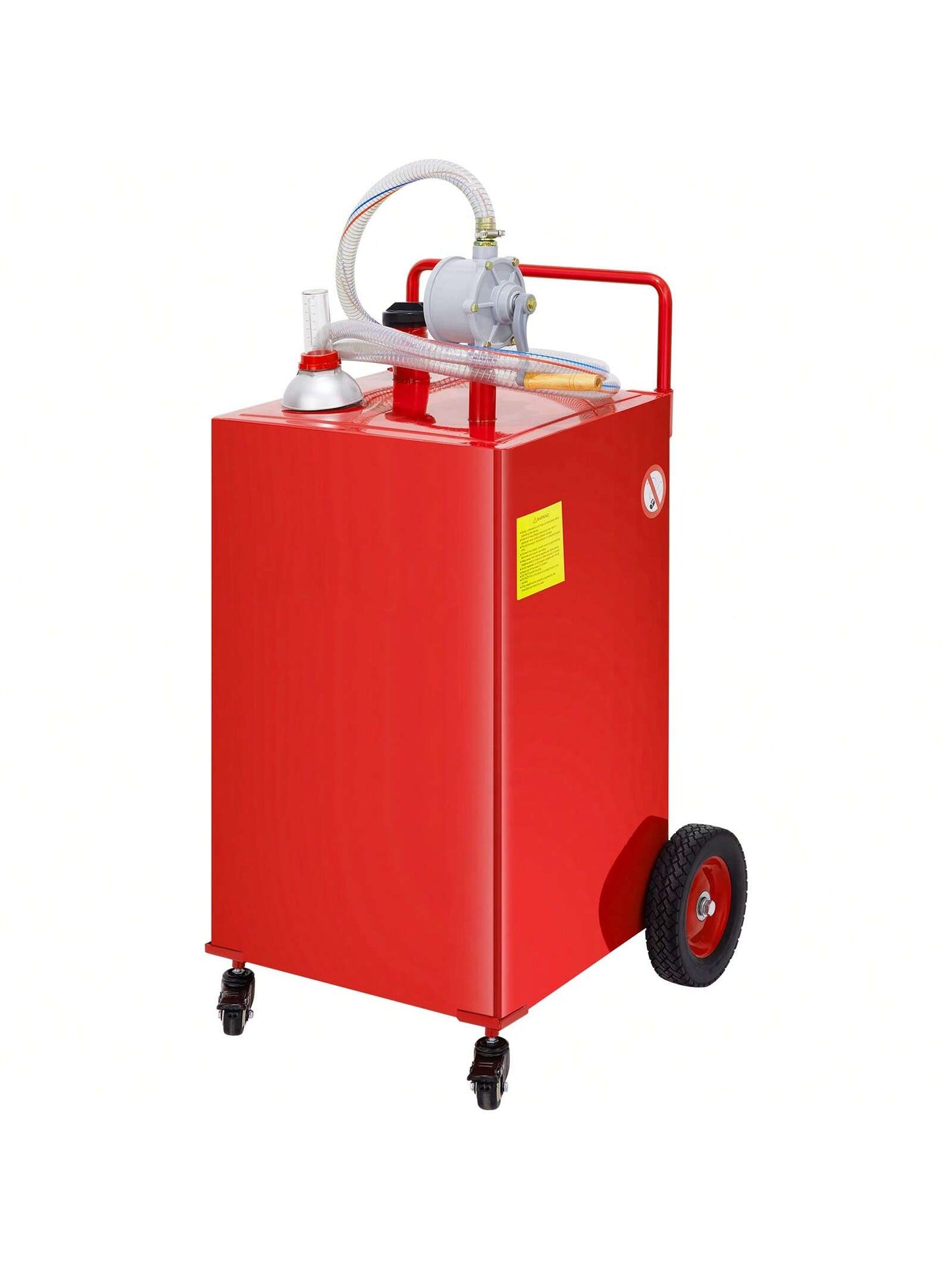 Fuel Caddy, 30 Or 35 Gallon, Gas Storage Tank On 2 Or 4 Wheels, With Manuel Transfer Pump, Gasoline Fuel Container For Cars, Lawn Mowers, ATVs, Boats, More, Red/Yellow/Blue/Black