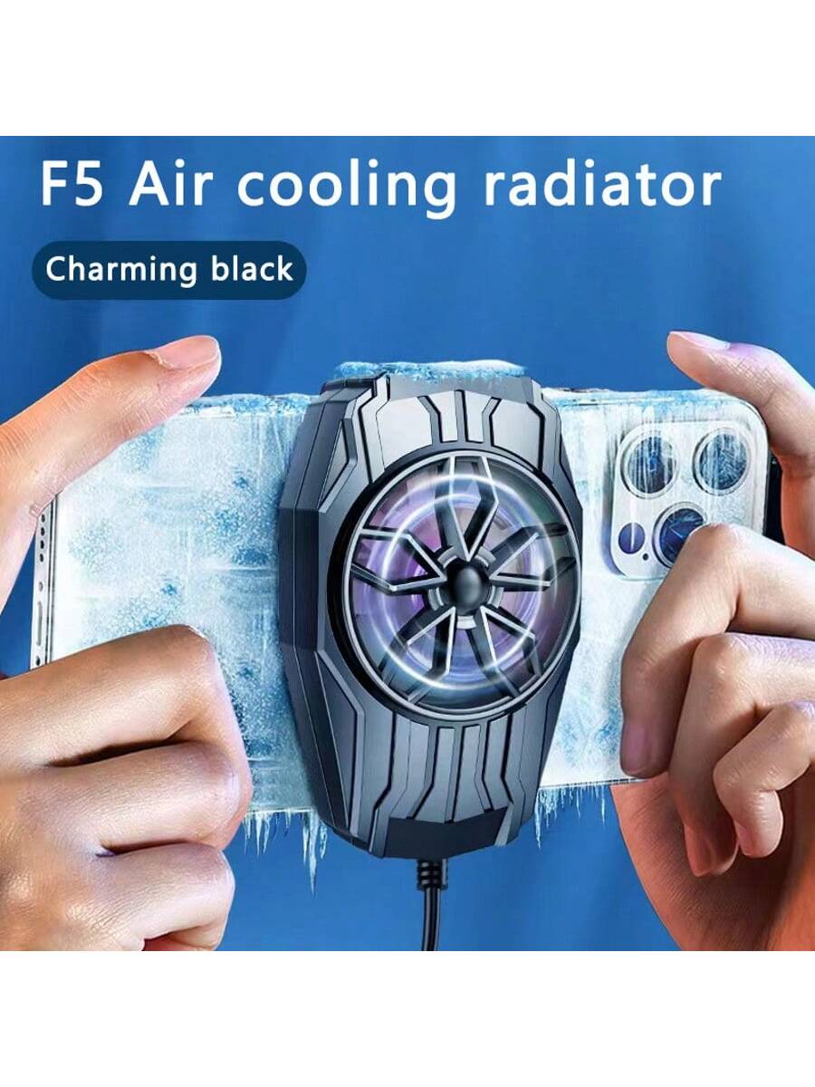 High Airflow Phone Cooler With USB Cable, Suitable For Various Sizes Of Phones, Reduces Phone Lag, Clip-On Design, Low Weight, Low Noise For Mute Game E-Sports Gaming Accessories
