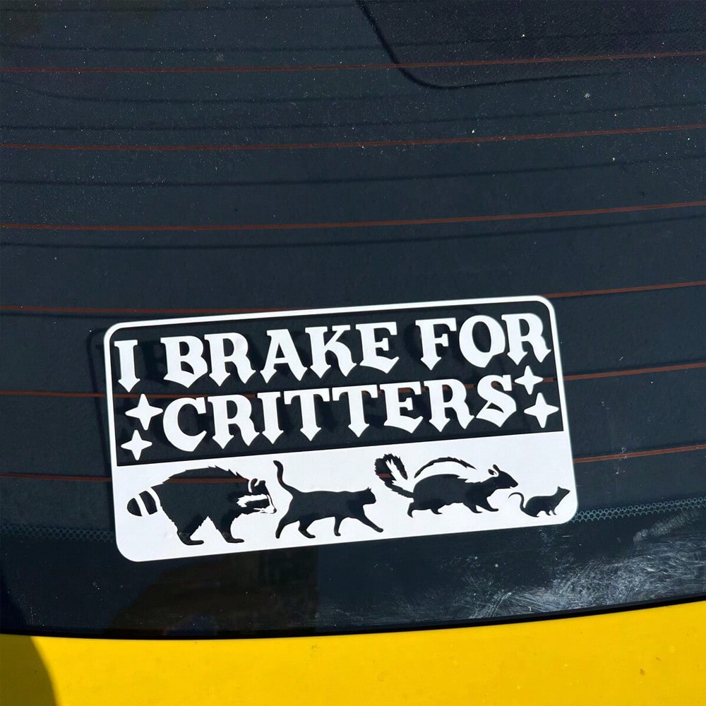 I Brake For Animals Car Window Sticker, Funny Outdoor Animal Stickers Suitable For Car Bumper Rearview Mirror- Cute Wildlife Lover Car Decor