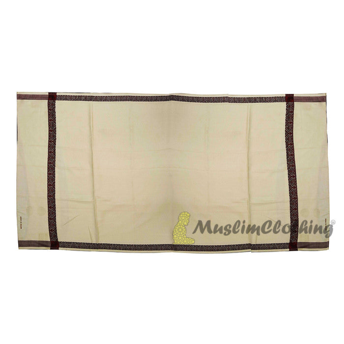 Light Khaki Kashmiri Yemeni Habaib Style Men's Shawl 100x180cm