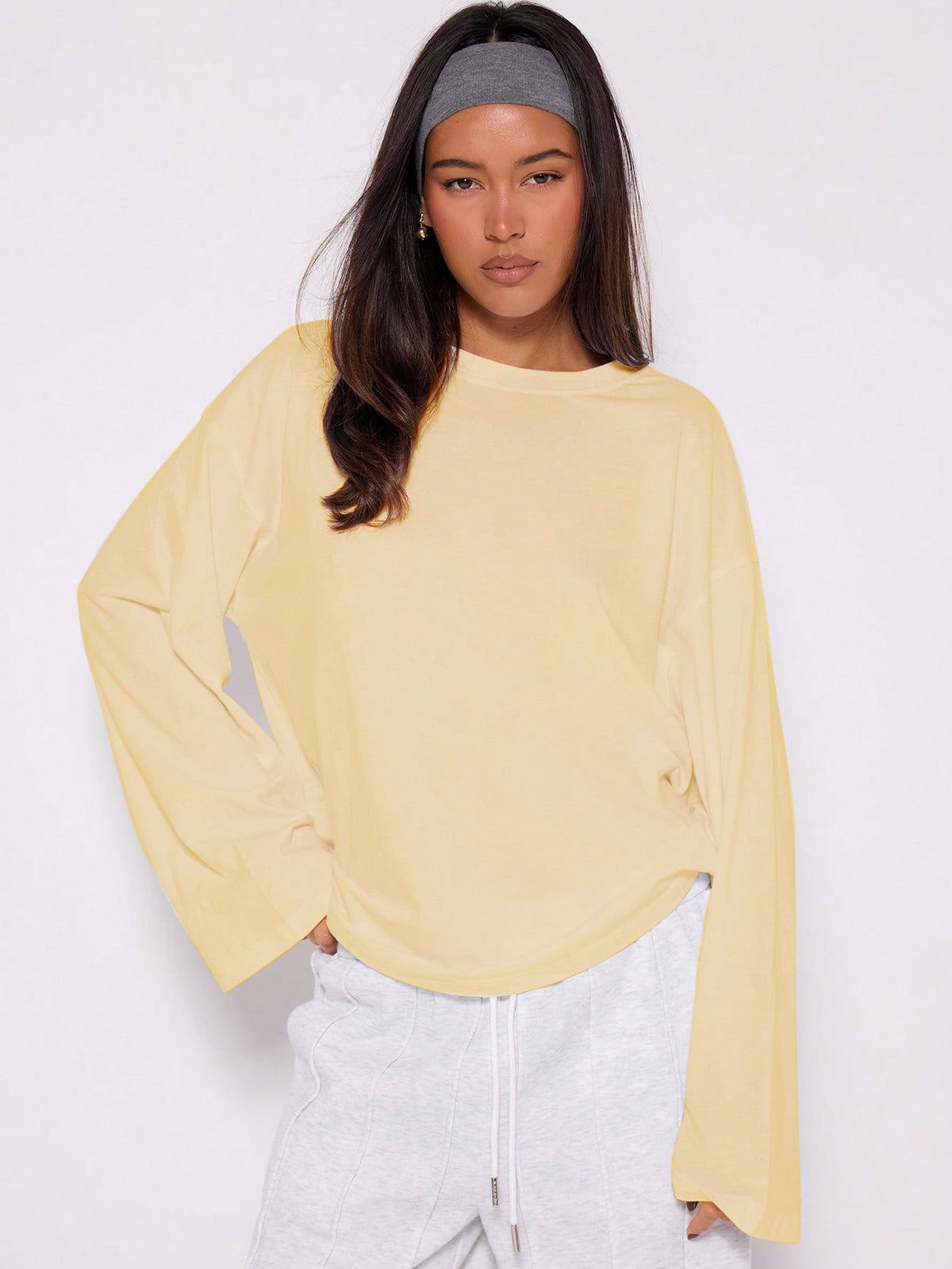 MUSERA Loose Long Sleeve Top Casual Capsule Wardrobe Everyday Oversized Tees Airport Winter Elegant Holiday Vacation Spring Summer