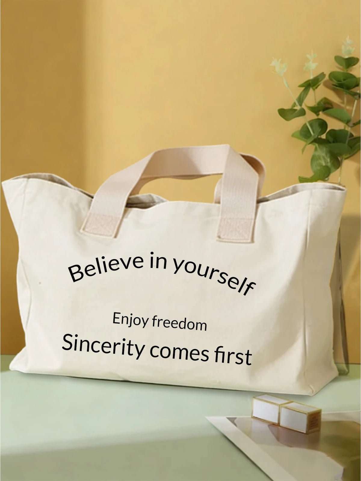 Personalized Custom Photo Name Large Capacity Foldable Tote Bag Ladies Handbag Shoulder Bag Solid Color Shopping Souvenir