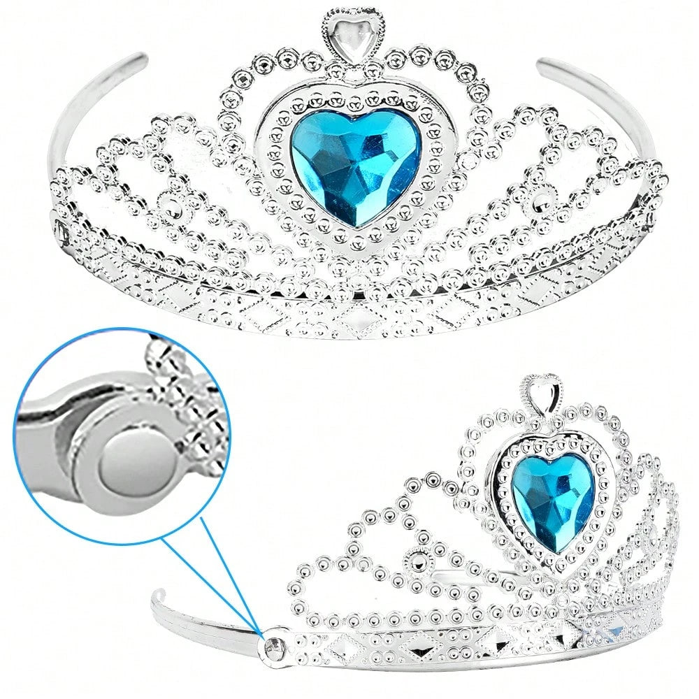 Princess Dress Up Toys For Little Girls- Toddler Role Play Costume Set With Crown Shoes Jewelry, Pretend Play Gifts For3 4 5 6 7 8 9 10 11 12 Year Old Kids