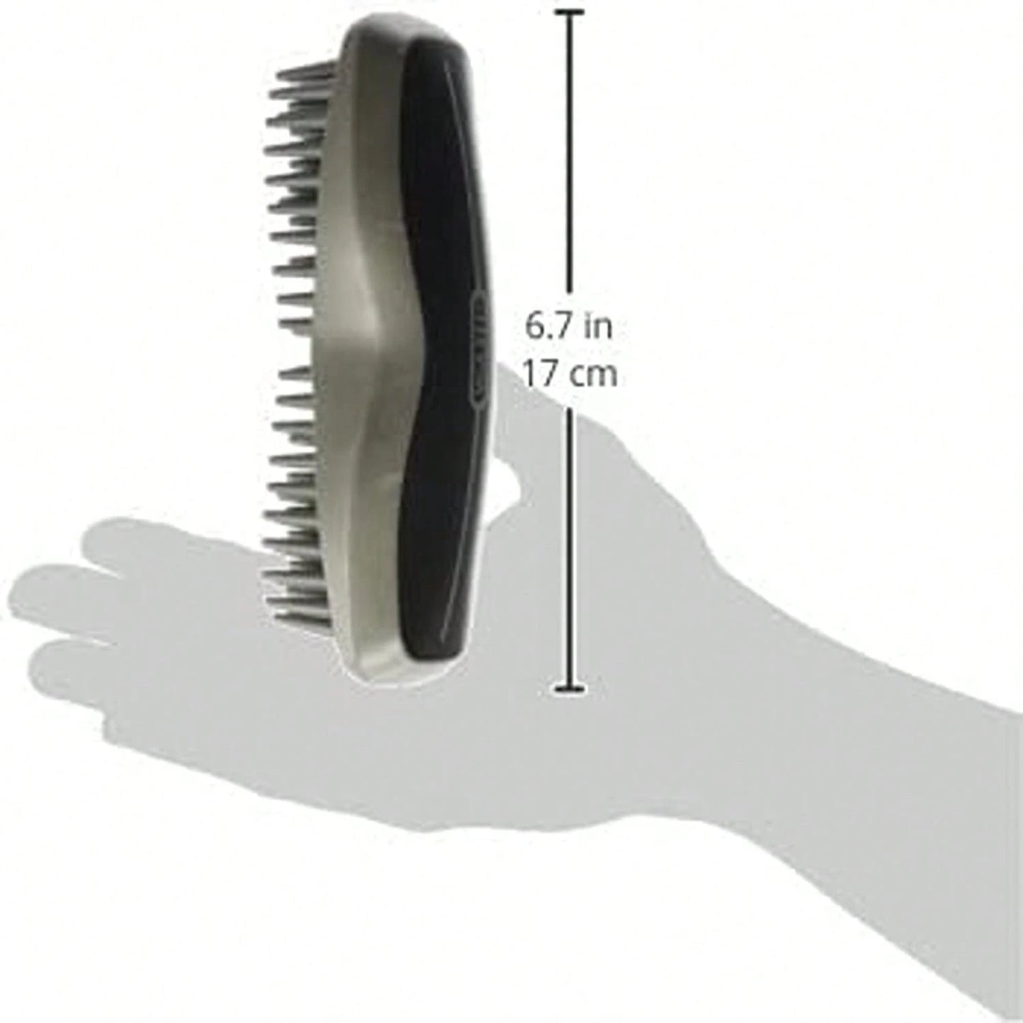 Professional Animal Ergonomic Horse Grooming Rubber Curry Brush (#858712)- Black, Hair Type: All, For Equestrians
