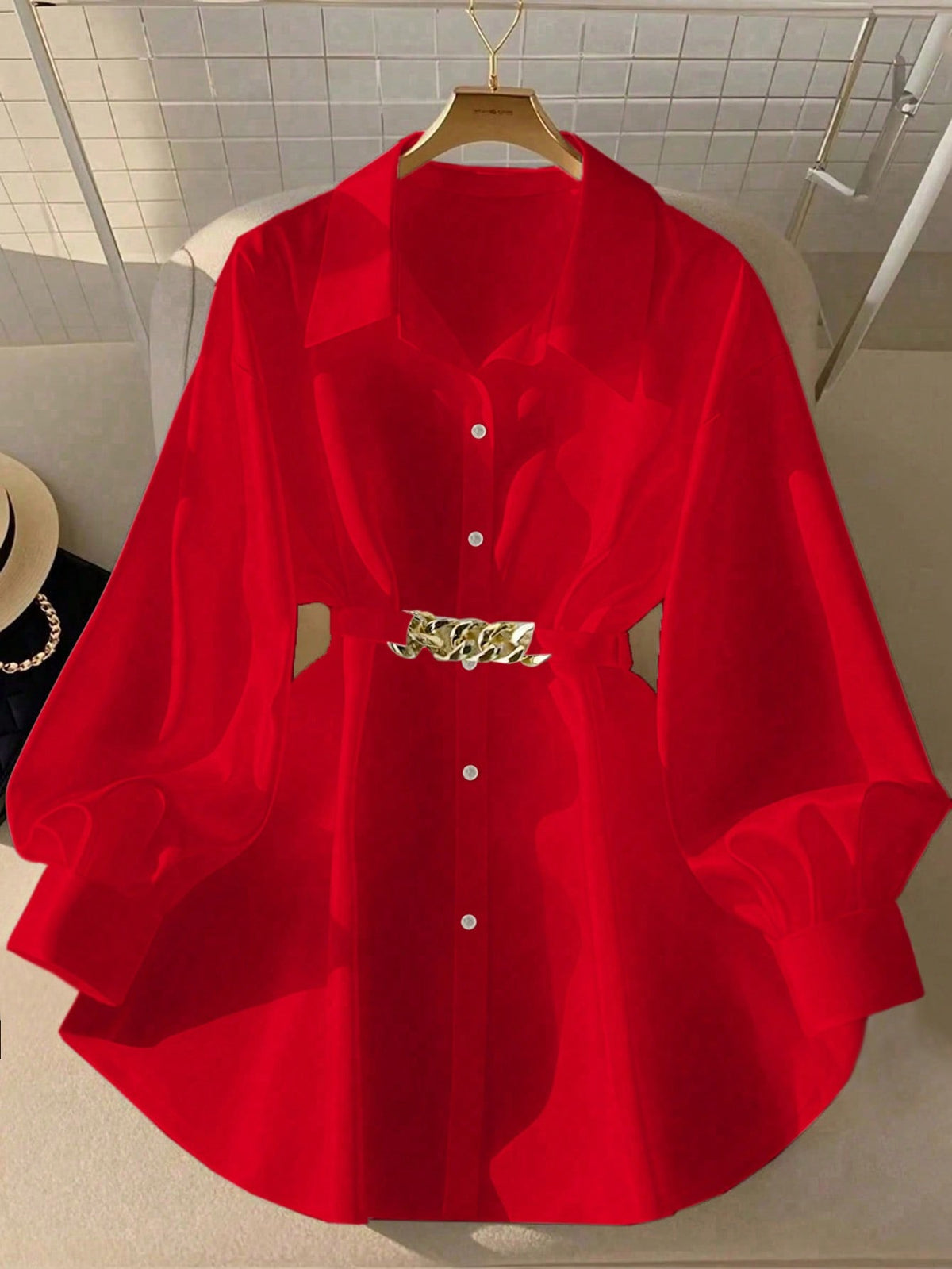 Qadelle Women's Simple Solid Color Casual Blouse Fall Cloth For Women
