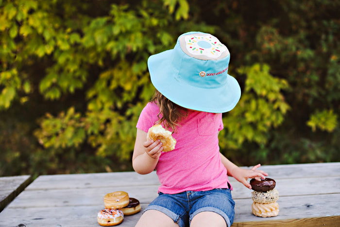 Reversible Baby & Kids Sun Hat - Ice Cream Cone & Donut