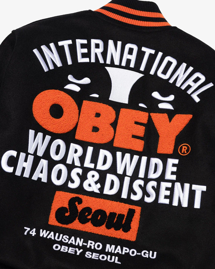 SEOUL INTERNATIONAL VARSITY JACKET - Four Street
