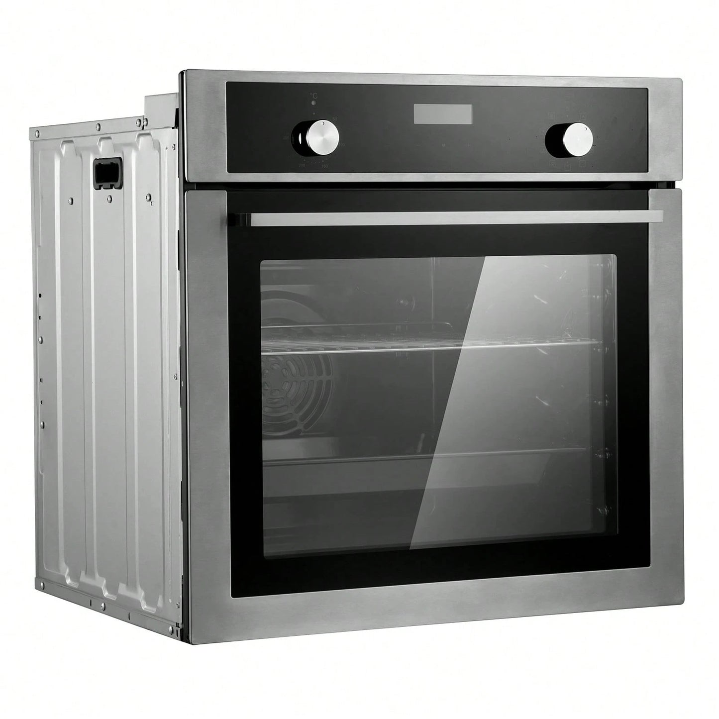 Single Wall Oven, 24" Electric Built-In Wall Oven With 9 Cooking Functions, 2.68 Cu.Ft Electric Wall Ovens With Timer, 2800W Electric Oven With Baking Rack And Tray, For Kitchen