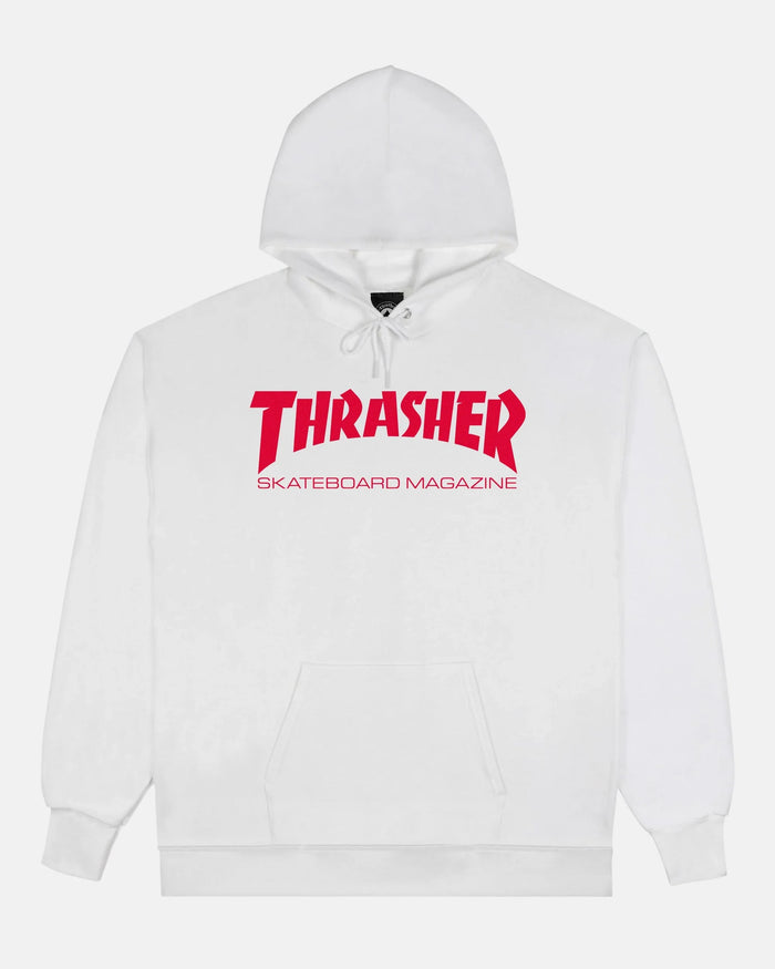 SKATE MAG - HOODIE - WHITE / RED - Four Street