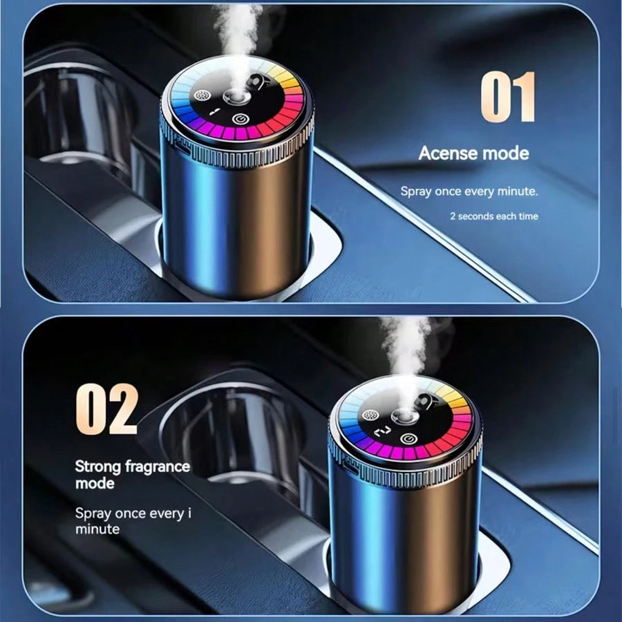Smart Car Aroma Diffuser, Dynamic Light Show And Starry Ceiling Mode, Natural French Scented Essential Oils/Perfume, Adjustable Fragrance Intensity, Essential Oil Diffuser, Long-Lasting Freshness, Col