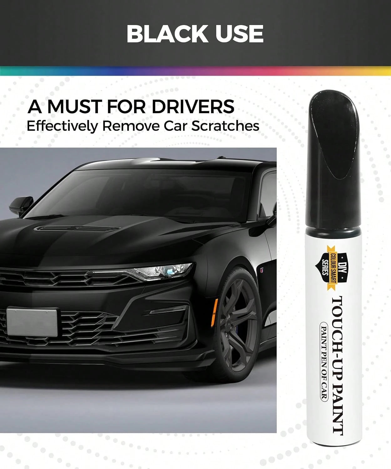 UBOG Car Paint Scratch Repair,Touch Up Paint For Cars,Touch Up Paint Pen,Car Accessories Car Scratch Repair,Car Touch Up Paint,Car Scratch Remover Pen,Car Paint Pen For Erase Car Scratches (Black)