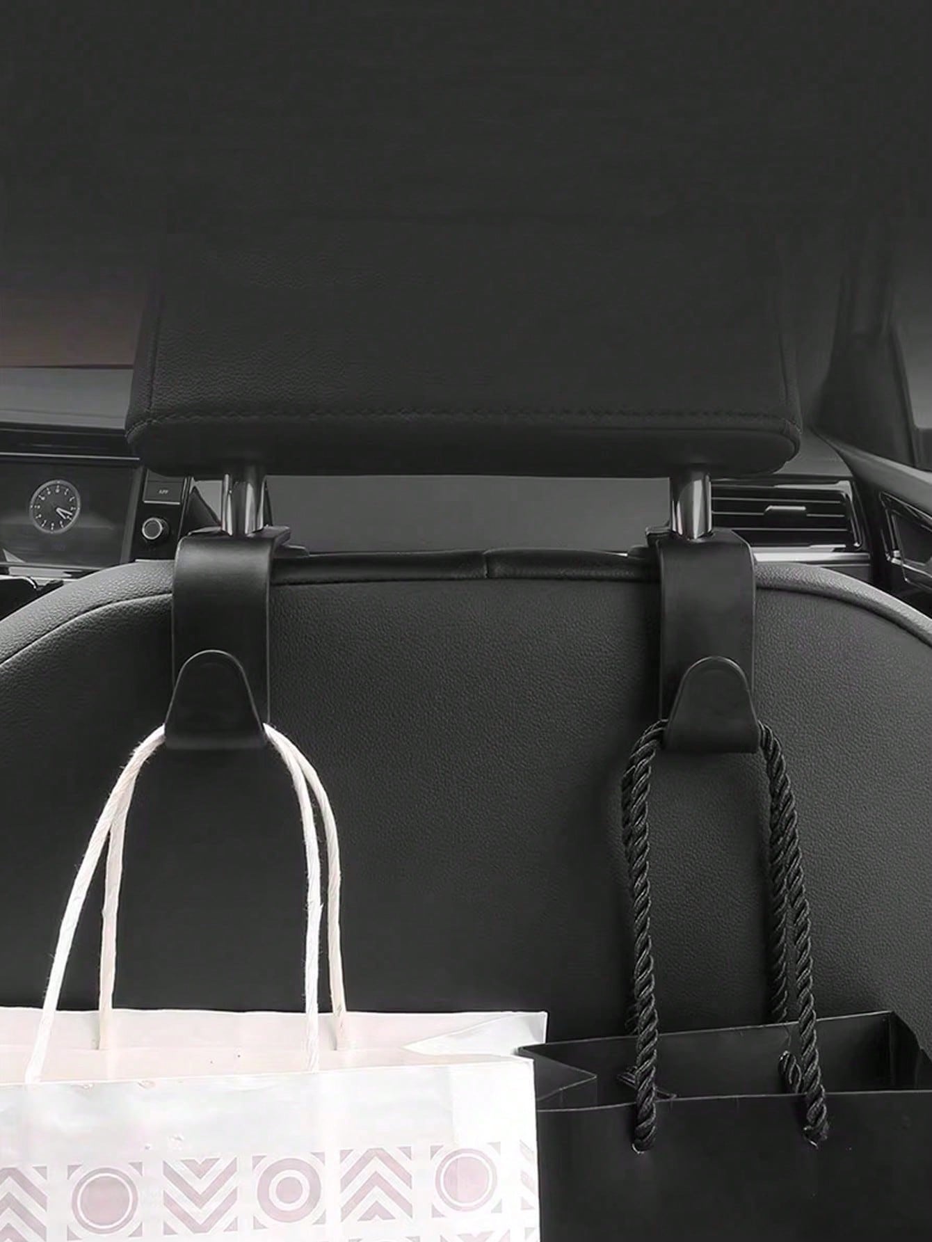 Universal Car Headrest Hooks, Heavy Duty Car Back Seat Hanging Storage Hooks, Multifunctional Auto Headrest Hanger Organizer For Grocery Bags, Purses, Handbags, Clothes, Vehicle Interior Accessories