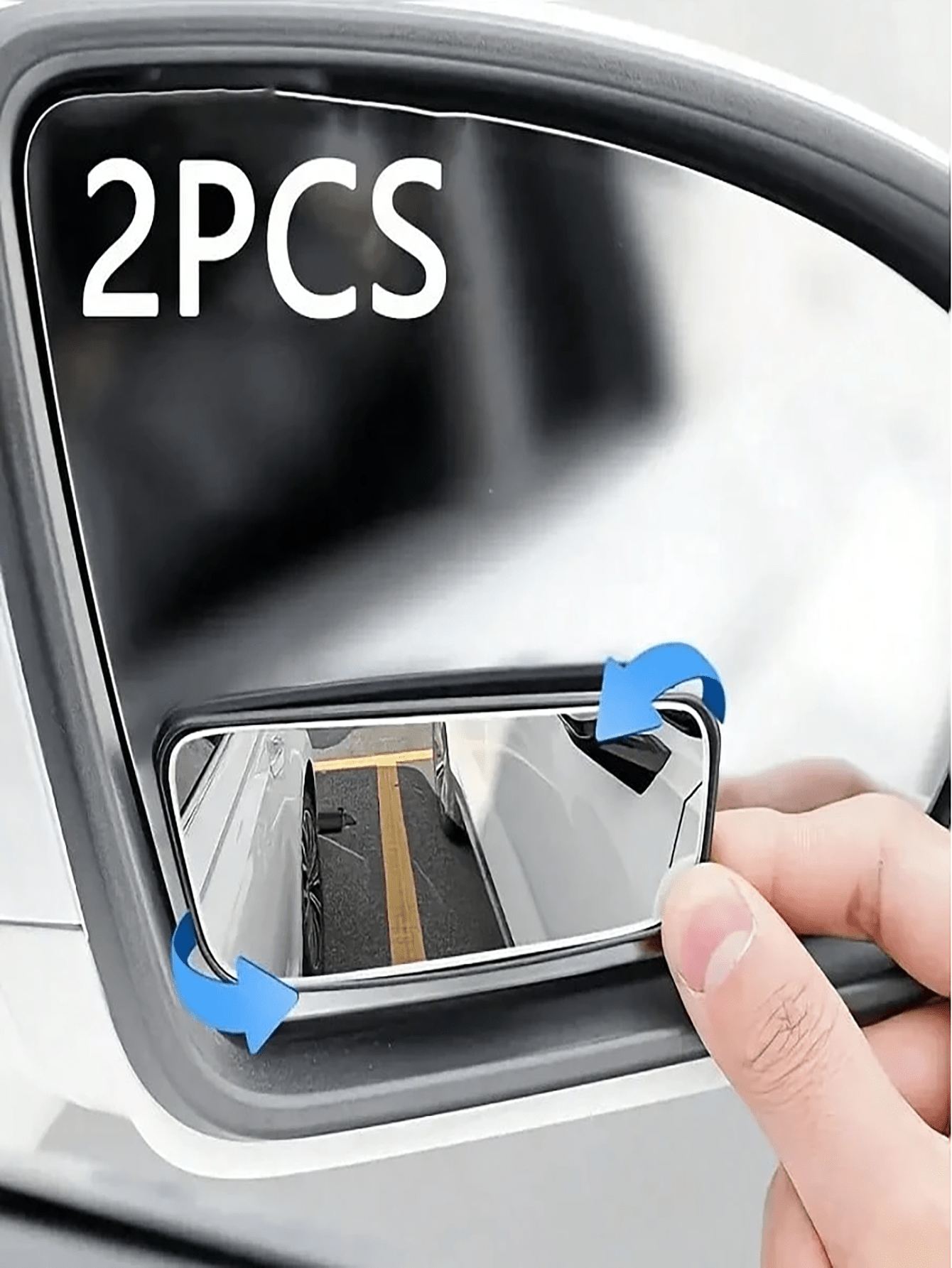 Universal Oval Blind Spot Mirror, Flat Wide Angle Adjustable Side Rearview Mirror, 360° Wide Angle Convex Mirror, Portable Blind Spot Rearview Parking Mirror, Adjustable Angle, Detachable Rearview Mir