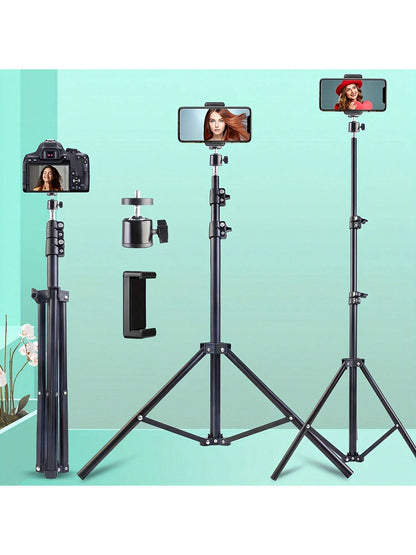 1.1 M Landing Tripod Camera Projector Mobile Phone Stand Adjustable Height Portable Lazy Man Stand Compatible With IPhone, Android Phone, Gift For Birthday, Family, Friends For Office, Dorm And Home U
