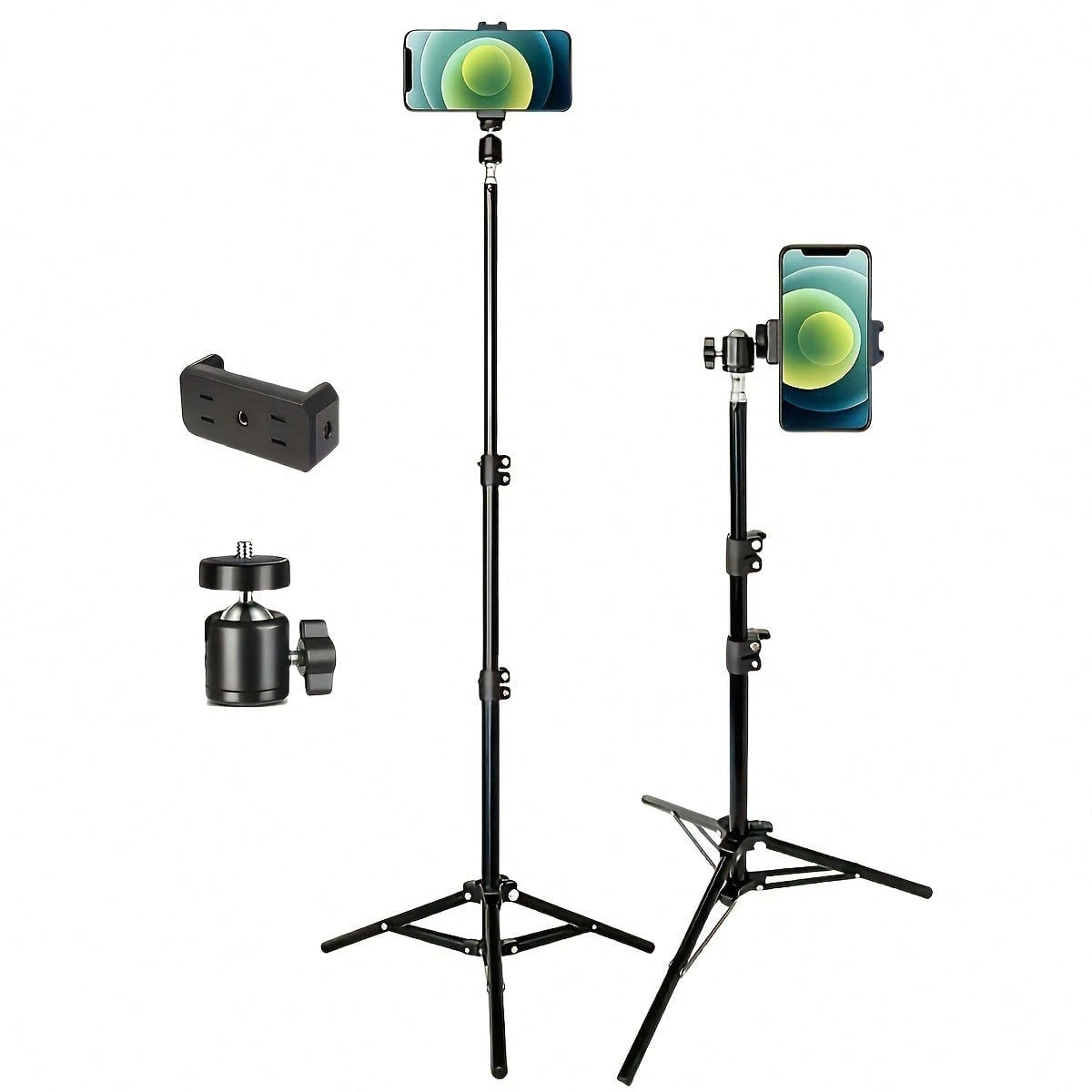 1.1 M Landing Tripod Camera Projector Mobile Phone Stand Adjustable Height Portable Lazy Man Stand Compatible With IPhone, Android Phone, Gift For Birthday, Family, Friends For Office, Dorm And Home U