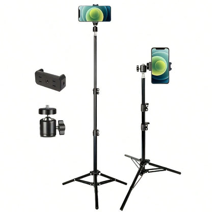 1.1 M Landing Tripod Camera Projector Mobile Phone Stand Adjustable Height Portable Lazy Man Stand Compatible With IPhone, Android Phone, Gift For Birthday, Family, Friends For Office, Dorm And Home U