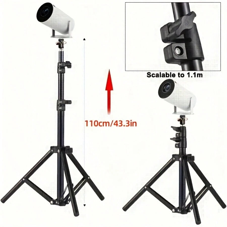1.1 M Landing Tripod Camera Projector Mobile Phone Stand Adjustable Height Portable Lazy Man Stand Compatible With IPhone, Android Phone, Gift For Birthday, Family, Friends For Office, Dorm And Home U