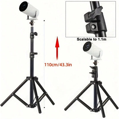 1.1 M Landing Tripod Camera Projector Mobile Phone Stand Adjustable Height Portable Lazy Man Stand Compatible With IPhone, Android Phone, Gift For Birthday, Family, Friends For Office, Dorm And Home U