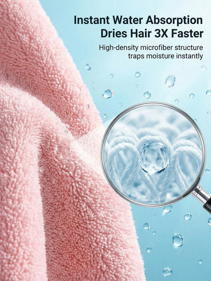 1-10pcs Women's Dry Hair Cap Thickened Coral Fleece Absorbent Triangle Cap Cartoon Embroidered Dry Hair Towel Bath Cap Hair Care Products Accessories Women's Hair Accessories