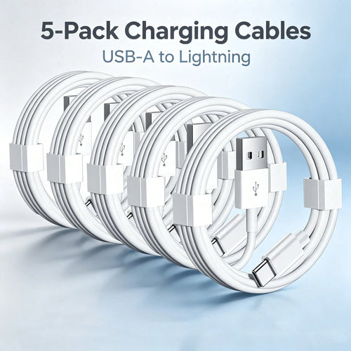 1/2/3/4/5pcs 6.6ft/200cm USB Fast Charging Data Cable, High-Efficiency Data Transfer Fast Charging Cable Compatible With Phone 17/16 Pro Max/16 Pro/16 Plus/16/15 Series, Extra Long Durable Charging Ca