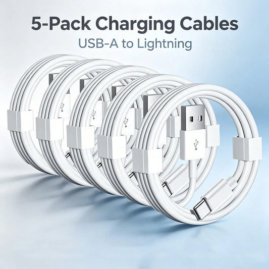 1/2/3/4/5pcs 6.6ft/200cm USB Fast Charging Data Cable, High-Efficiency Data Transfer Fast Charging Cable Compatible With Phone 17/16 Pro Max/16 Pro/16 Plus/16/15 Series, Extra Long Durable Charging Ca