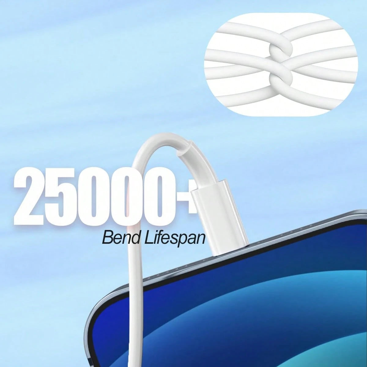 1/2/3/4/5pcs 6.6ft/200cm USB Fast Charging Data Cable, High-Efficiency Data Transfer Fast Charging Cable Compatible With Phone 17/16 Pro Max/16 Pro/16 Plus/16/15 Series, Extra Long Durable Charging Ca