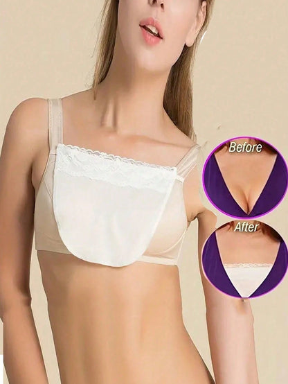 1/2/3/4pcs Women's Color Block Lace Bra Pad Bralette Accessories With Striped Pattern, Removable & Washable Push Up Bra Pads Made Of Woven Polyester,Anti-Leakage Chest Shield Pads, Women's Lingerie &