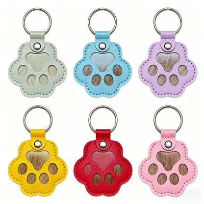 1/2/3/5/10/15/20/25/30pcs Pet Hair Memorial Keychain- Cute Paw Print Design, With Storage Space For Dog/Cat Hair, Pet Owner Keepsake, Unique Gift Idea