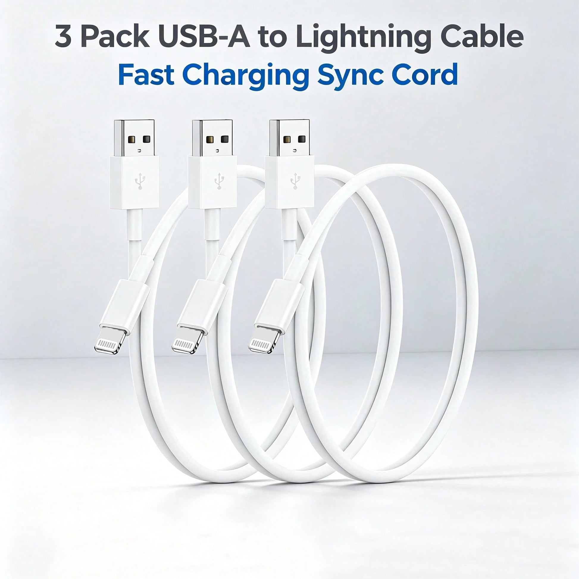 1/2/3pcs Apple Exclusive Car Fast Charging USB To Lightning Cable, Supports Seamless CarPlay Connection, Smart Fast Charging Without Damaging Device, Car-Friendly Design, Compatible With Apple 14-X Se