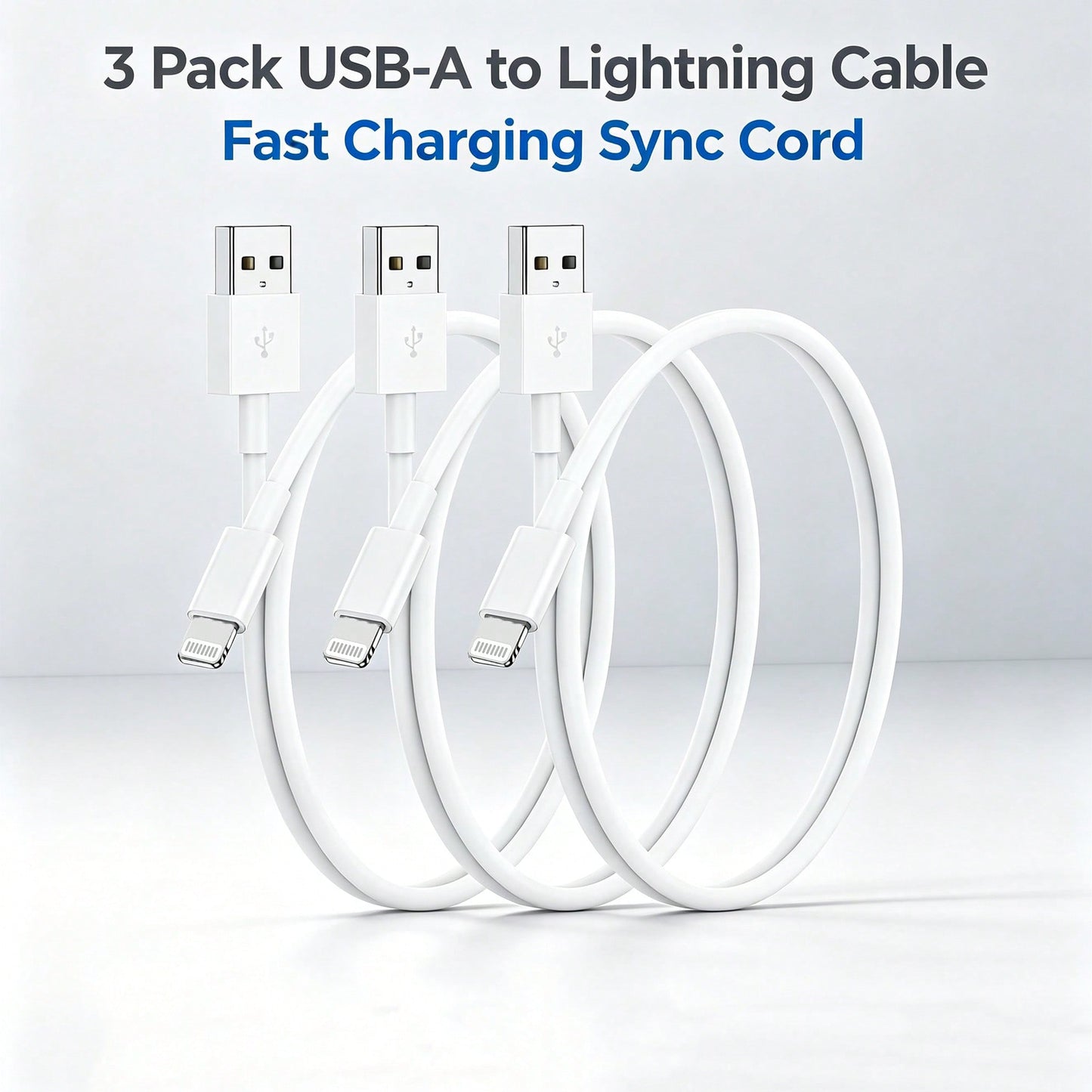 1/2/3pcs Apple Exclusive Car Fast Charging USB To Lightning Cable, Supports Seamless CarPlay Connection, Smart Fast Charging Without Damaging Device, Car-Friendly Design, Compatible With Apple 14-X Se