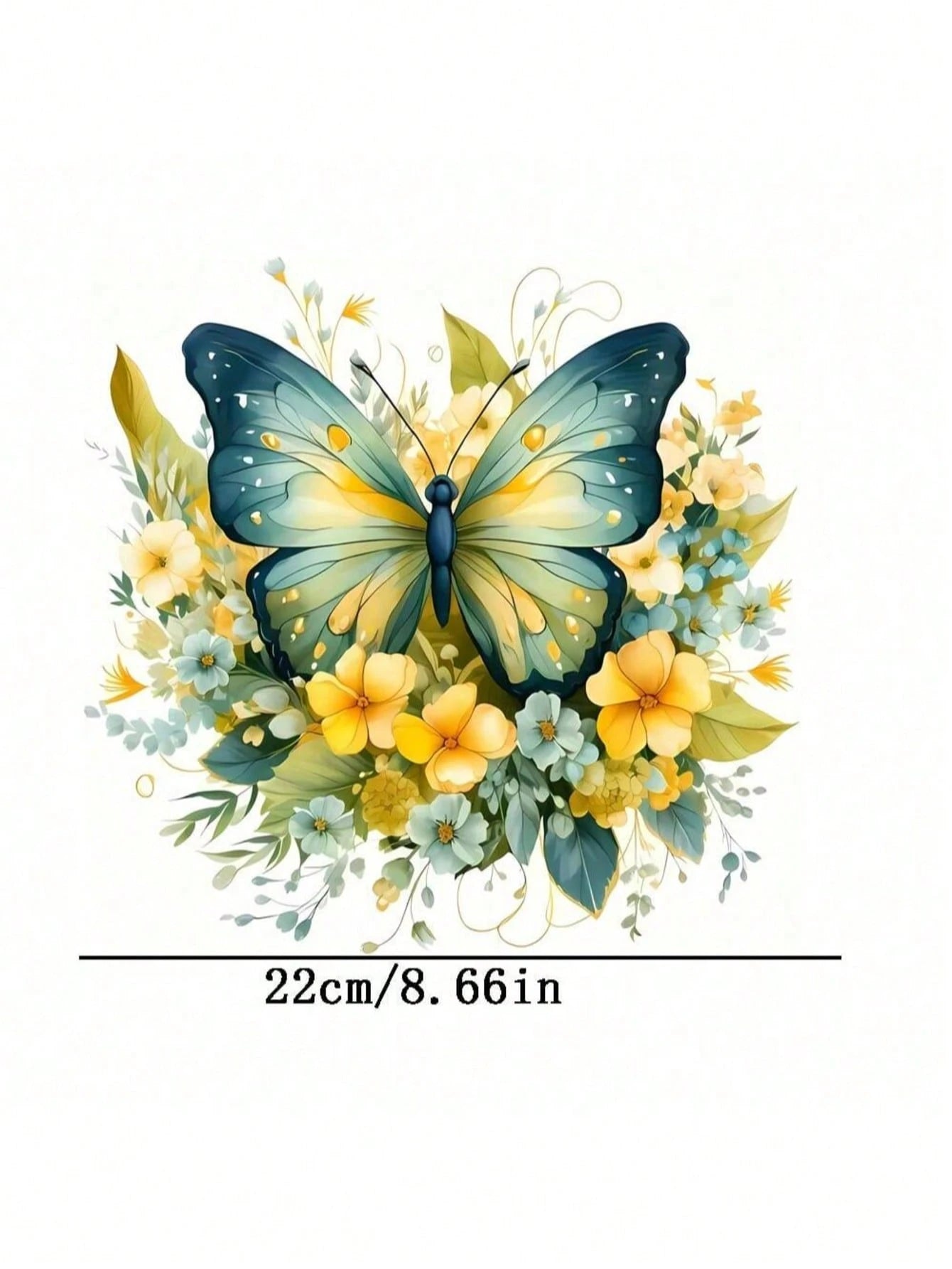 1/2/3pcs Green Butterfly Pattern Heat Transfer Stickers, Suitable For DIY T-Shirts, Jeans, Hoodies, Bags, Pillows (Mixed Colors), Holiday Crafts, Durable Decoration, Clothing Embellishment, Party Deco