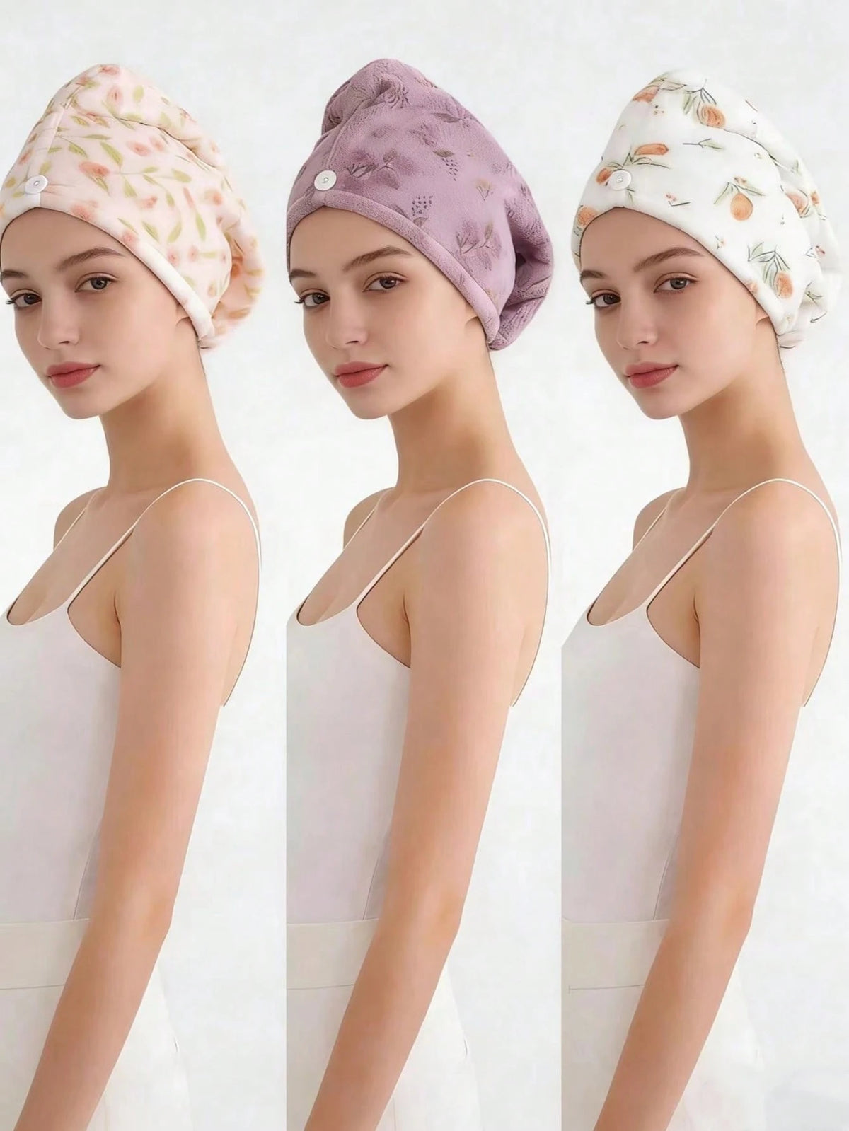 1/2/3Pcs Printed Hair Drying Caps, Thickened Super Water Absorbent, Quick Dry, Soft & Skin-Friendly, Lint & Pilling Resistant, Unisex, Gift For Valentine's Day, Thanksgiving & Christmas