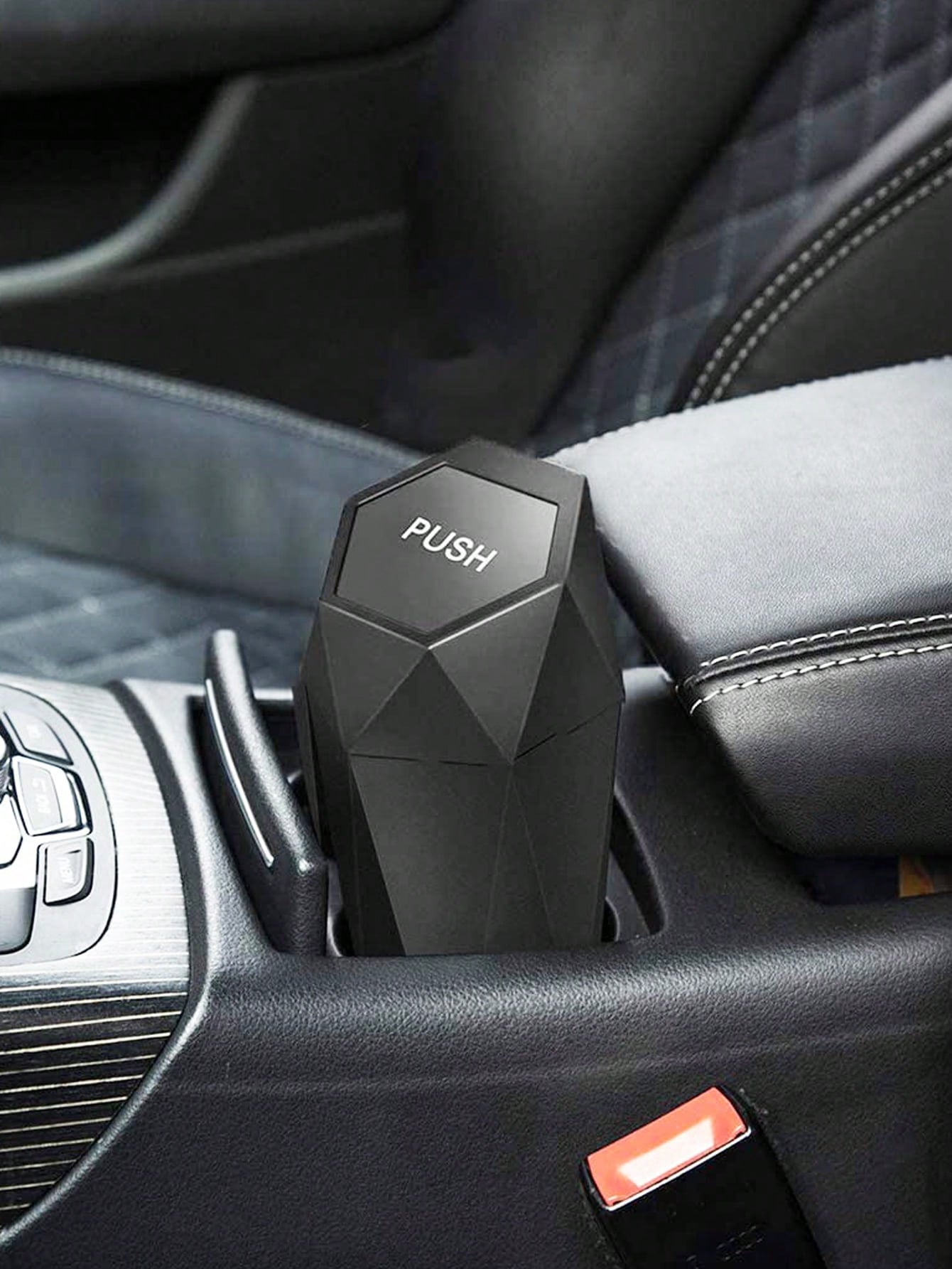 1/2/4/6/7pcs Press-Type Lid Car Trash Can & Trash Bag Set, Mini Essential Car Interior Accessory, Leak-Proof Trash Bin, Multi-Purpose Storage Box And Organizer Space, Suitable For Car, Home, Office, T
