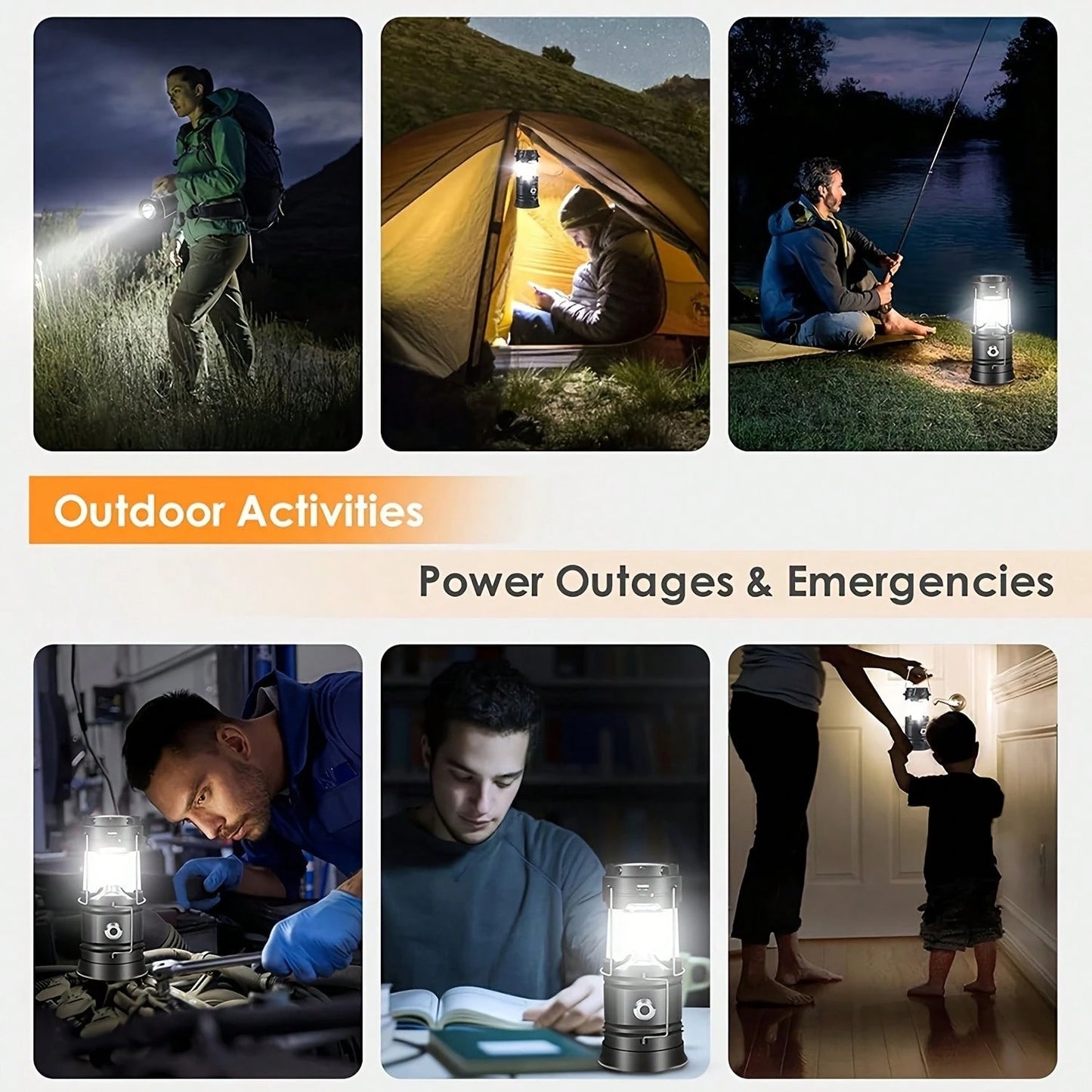 1/2/4-Pack Solar Camping Lantern, Collapsible LED Solar USB Rechargeable Lantern Flashlight Emergency Hanging Lights For Camping Hurricane Equipment Power Outages Supplies Storm Survival Kit Indoor Ou