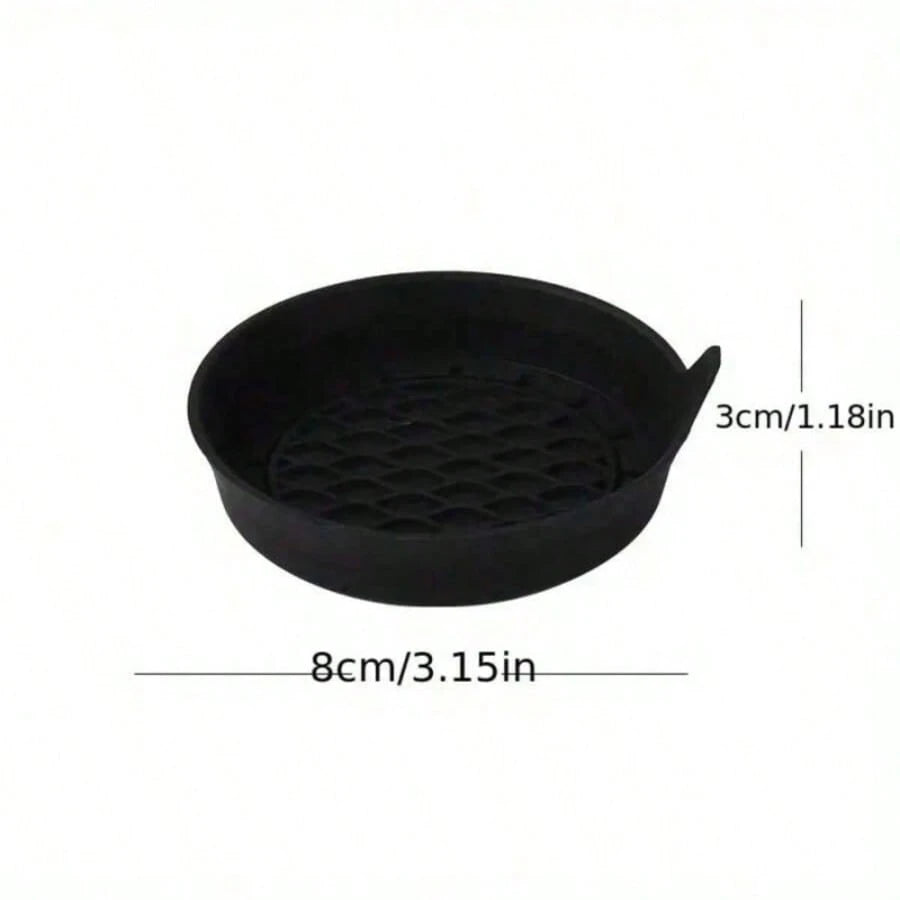 1/2/4pcs Black Round Car Anti-Slip Cup Holder Coasters, Creative Car Cup Holder Anti-Stain Wear-Resistant Interior Accessories, Easily Solve Water Cup Slipping And Cup Holder Dirt Accumulation Pain Po